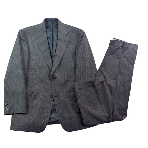 Daniel Cremieux 38S 32x27 Gray Loro Piana All Season Wool 2pc Pant Suit Pleated